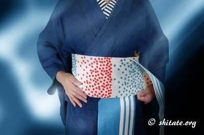 カルタ結びの結び方・胴巻き2周目-7